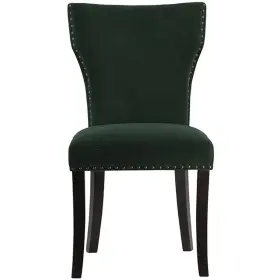 48581-gree A&b Home Upholstered Dark Brown/brass Dining Chair In Green