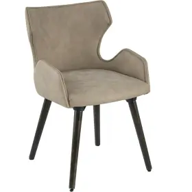 49809-beig-ds A&b Home Upholstered Taupe Dining Chairs In Beige Set Of 2