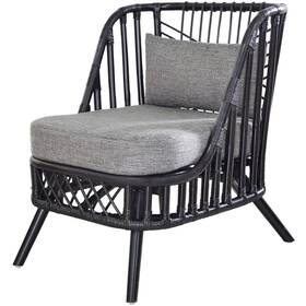 A&b Home 78016 A&b Pagar Natural And Grey Chair With Cushion