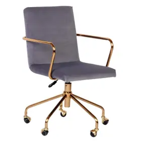 0237301 Acessentials Logan Rolling Desk Chair In Gray And Gold