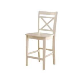 Acme Ac-72547 Tartys Wooden Counter Height Chair In Cream Set Of 2