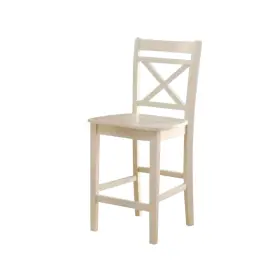 Ac-72547 Acme Tartys Wooden Counter Height Chair In Cream Set Of 2