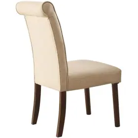 Ac-72822 Acme Gasha Wooden Frame Upholstered Side Chair In Beige And Walnut