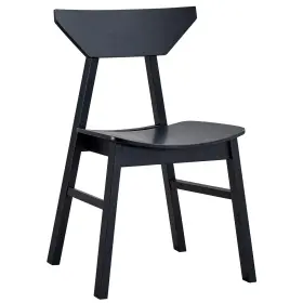 Dn04176 Acme Set Of 4 Armless Side Chairs In Black Modern Minimalist Design For Dining Room