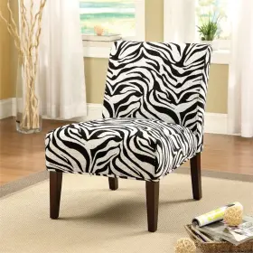 59152 Acme Furniture Aberly Fabric Accent Chair In Black White And Espresso