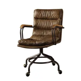 92416 Acme Furniture Hedia 22 Inch Width Standard Vintage Whiskey Leather Executive