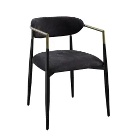 Dn02696 Acme Furniture Jaramillo Arm Chair Set-2 Black Chenille And