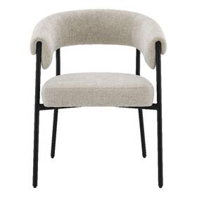 Acme Furniture Dn03676 Jirina Arm Chair Set-2 In Beige Chenille And Black