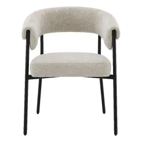 Dn03676 Acme Furniture Jirina Arm Chair Set-2 In Beige Chenille And Black