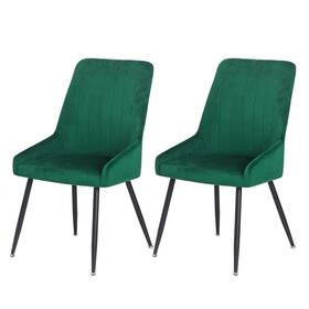 Adeco Ch0493-vc Set Of 2 Velvet Upholstered Accent Metal Legs Leisure Side Reception
