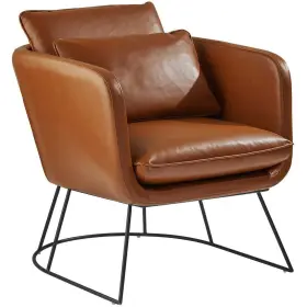 Gr2005-32 Adesso Stanley Camel Brown Distressed Pu Leather Chair