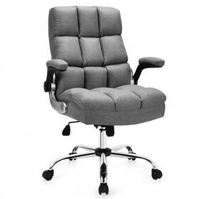 Adjustable Swivel Office Chair High Flip- Arm Home Office-gr 499852695856 With Back And Flip-up For Offic