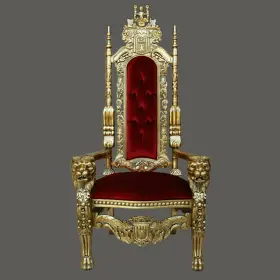 11203284 Afd Home King Chair In Gold Leaf Burgy Velvet Seating Hardwoods Upholstery