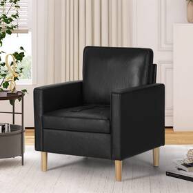 Aileekiss 779296813594 Modern Armchair Single Sofa Faux Leather Accent Chair For Living Room