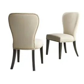 Ansv02fdc Alaterre Furniture Savoy Cream Upholstered Side Chairs Set Of 2