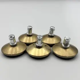 Ala2025090 Alaviitsi 5pcs 2 Inch Bell Glides Replacement Wheels For Office Chair - Adjustable Gold
