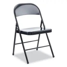 Aleca941 Alera 042167000363 Armless Steel Folding Chair Supports Up To 275 Lbs. - Black 4/carton