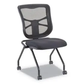 Aleel4915 Alera Aleel4914 Elusion Mesh Nesting Chairs Black Seat/black Back Base