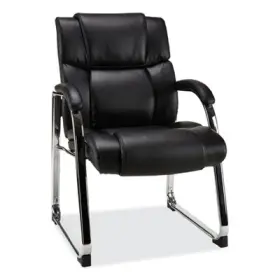 Hd4319 Alera Hildred Guest Chair Black Leather Chrome Base