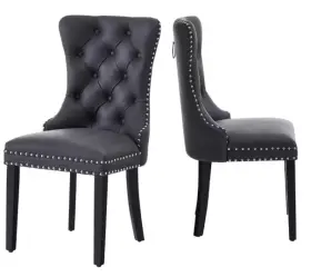 Aliexpress 726084781139 Velvet Dining Chairs Set Of 6 Luxury Tufted With Ring Pull Trim Button Back
