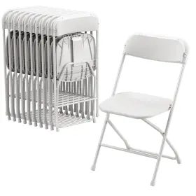 Yz101main Allpop 10 Pack Plastic Folding Chair 300lb Capacity Portable Commercial