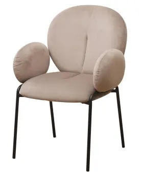 Alpome25 Alpome 768472617330 Modern Upholstered Arm Living Chair Dining Velvet With Sturdy Metal Legs Heav