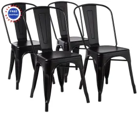 33dc01s4-bk Amazon Basics Dining Chairs Metal Matte Black 1 Count Pack Ergonomic Adjustable Comfortable