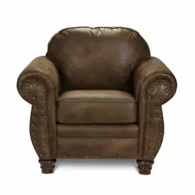 99011-90 American Classics Furniture Microfiber Sedona Arm Chair In Brown