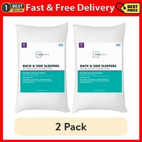 American Textile Company 445010475470 2 Pack Mainstays Back And Side Sleeper Bed Pillow King - Extra Firm Support