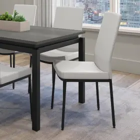 1b25kxf4 Amisco 34501-we/1b25kxf4 Torres Light Grey Polyester/black Metal Dining Chair