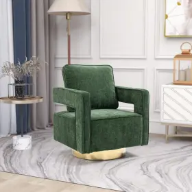 Gzz-205d Anbazar Accent Chairs 38.2 Inch X 29.5 Solid Wood Arm Chair With Chenille Upholstery