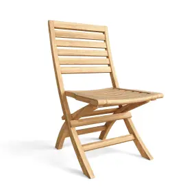 Anderson Teak 082045288742 Wood Folding Chair Set Of 2 Sturdy Ergonomic Outdoor/indoor Dining Seating
