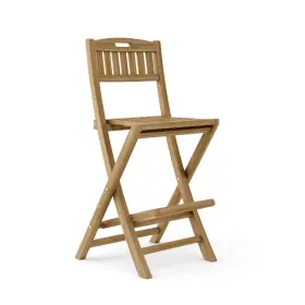 Anderson Teak 082045289114 Altavista Folding Bar Chair Wood Outdoor Furniture And Adjustable Footrest