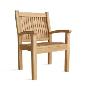 Anderson Teak 082045289725 Sahara Dining Armchair - Premium Wood Outdoor Comfortable Classic Style
