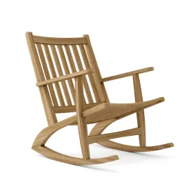Anderson Teak 082045290004 Modern Rocking Armchair Premium Wood Outdoor And Indoor Chair