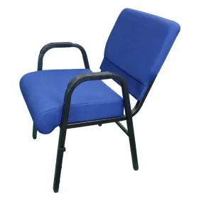 Ac770 Antakipro Heavy Duty Fixed Blue Assembly Chair With Arm Rests And Rear