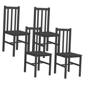 83a-091v01bk Aosom Llc Dining Chairs Set Of 4 Farmhouse Kitchen And Room With Slat
