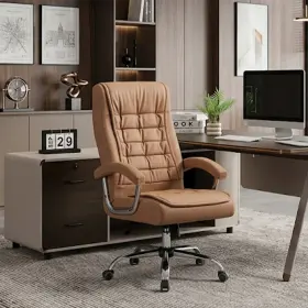 Oc-2610 Aquaverve Executive Office Chair High Back Pu Leather Ergonomic Swivel Desk 40.8 In