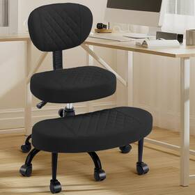 Areshark Yg01 Cross Legged Office Chair With Wheels Wide Criss Kneeling Home