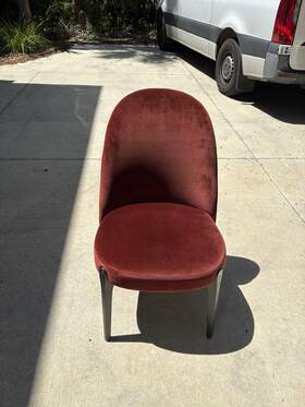 Arhaus 30botsdchbcs Bottoni Dining Chair Rust Upholstered Armless Metal Contemporary