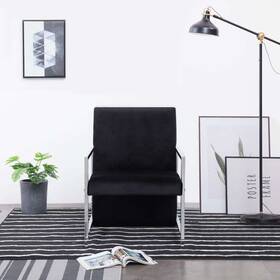 Armchair Black Velvet Standard Ergonomic Armchair Rectangular 719883742298