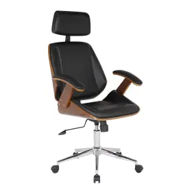 Armen Living 643507347805 Century Office Chair With Multifunctional Mechanism In Chrome Finis