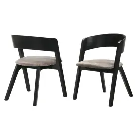 Armen Living 721535741700 Jackie Mid-century Modern Dining Accent Chairs In Black Ash Finish