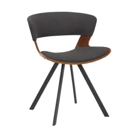 Armen Living 721535751693 Ulric Wood And Metal Modern Dining Room Accent Chair