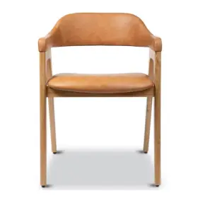 Al10561-tan-4p Aron Living Atlas Dining Chair In Tan Faux Leather Set Of 4