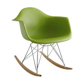 Aron Living Ar-al10050-green Mid-century 26 Inch Atoll Plastic Rocker Arm Chair Green