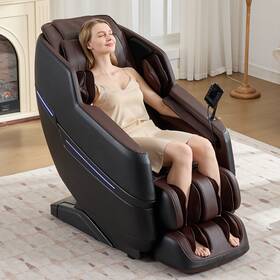 Artist Hand T221-222 Brown Full Body Zero Gravity 8 Points Massage Chair Recliner With Heated Shiatsu