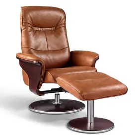 A05393br Artiva Milano 30 Inch Width Big And Tall Brown Faux Leather Recliner
