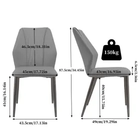 0de20233969 Artloge 2pcs Luxury Kitchen Chairs Leathered Accent Side Dining Room Restaurant