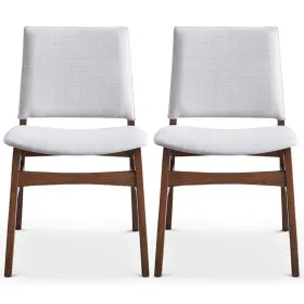 Cym02060 Ashcroft Kosico Modern Solid Wood Dining Chair In Light Gray Fabric Set Of 2